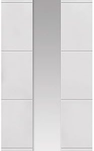 Internal White Primed Horizontal 4 Line (CLEAR GLASS) Standard Core Door